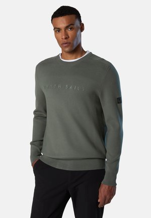 WITH 3D LETTERING - Maglione - ash grey