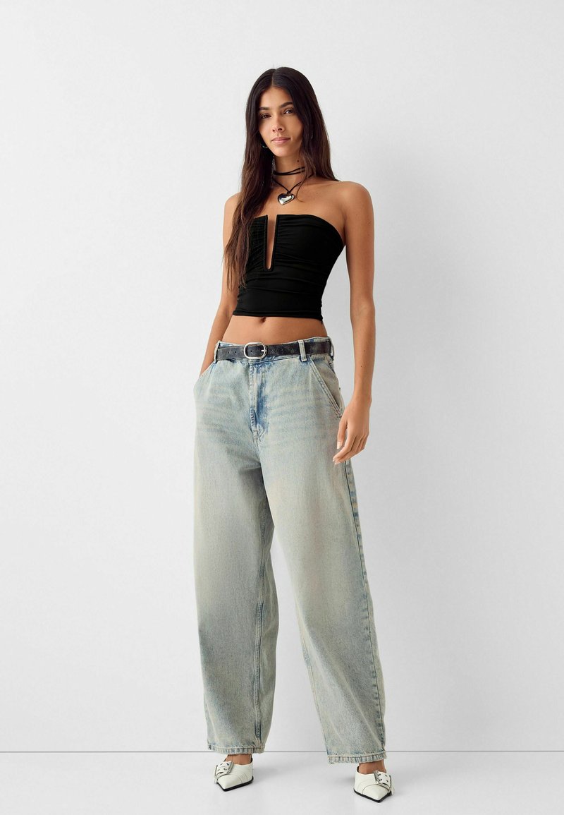 Bershka Top zwart Bershka Top zwart