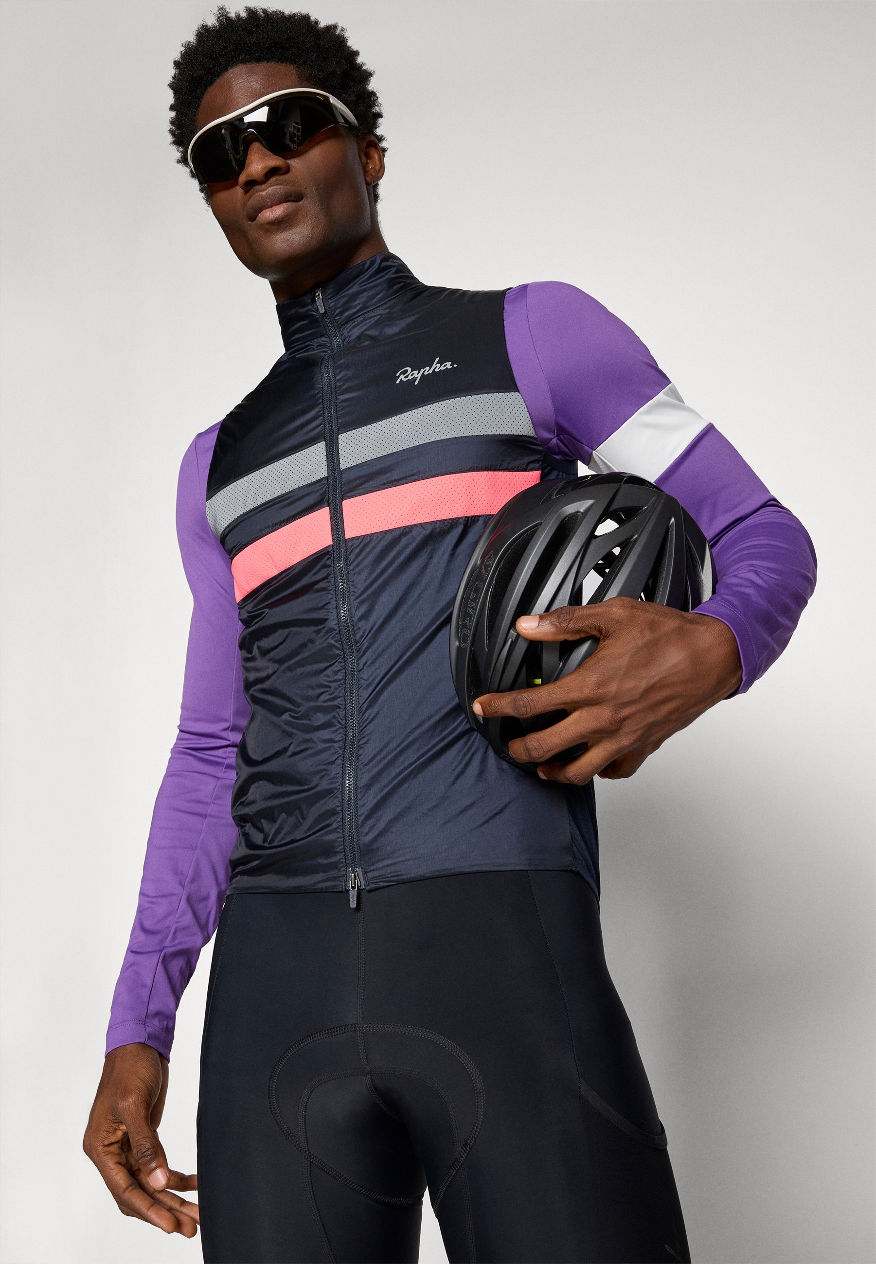 Rapha MENS BREVET INSULATED GILET - Waistcoat - dark navy/pink