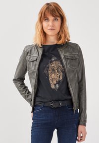 BONOBO Jeans Imitatieleren jas - vert kaki