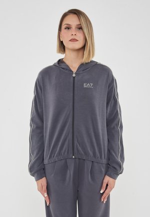 Felpa con zip - asphalt