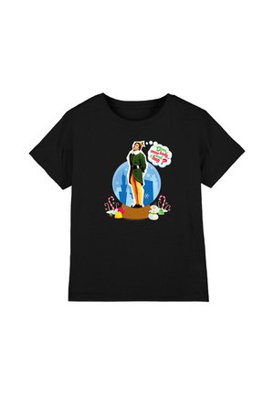 Cotton Soul, ELF DOES SOMEBODY NEED A HUG UNISEX - T-Shirt print - black