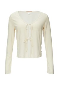 MIT SCHLEIFEN-DETAILS - Cardigan - beige