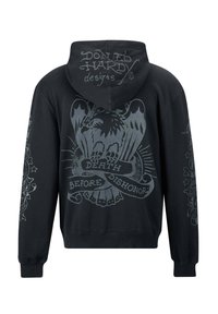 Ed Hardy DEATH-BEFORE MONO  - Mikina na zip - black