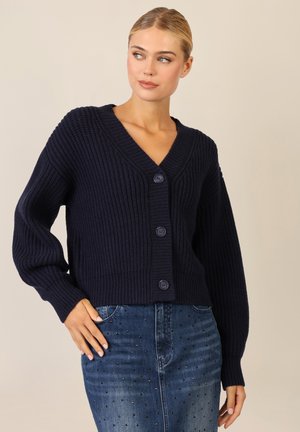 Strickjacke - nachtblau