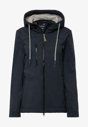 Námořnická bunda s kapucí, se zipem vpředu, dvěma bočními kapsami a kontrastními šňůrkami. Vyrobena z hladké, odolné proti povětrnostním vlivům látky.