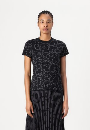 HELEYS PIIRTO UNIKKO - Print T-shirt - black/grey