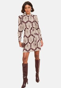 LONG SLEEVE TEXTURED  - Jerseykleid - purple geo