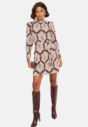 LONG SLEEVE TEXTURED  - Rochie din jerseu - purple geo