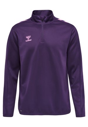 Hummel HMLCORE HALF ZIP POLY - Sweatshirt - acai