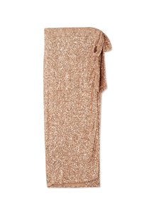 Never Fully Dressed JASPRE SKIRT - Maxi skirt - gold/gold-coloured -  Zalando.co.uk