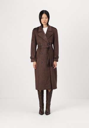 ONLY ONLINA LONG - Trenchcoat - chocolate brown