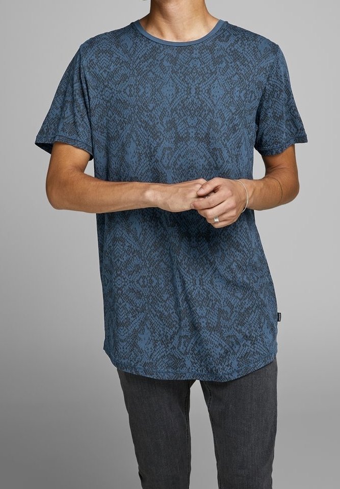 Jack & Jones PREMIUM T-shirt med print - dark-blue denim