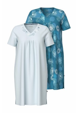 GEOMETRIC FLORAL PRINT SLEEP TEES - Nattrøjer / negligé - arctic blue
