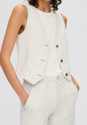 Weste - bleached denim