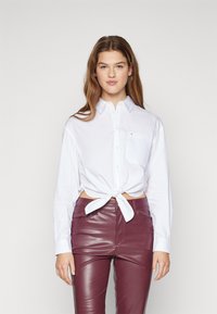 Tommy Jeans FRONT TIE - Blusa - white