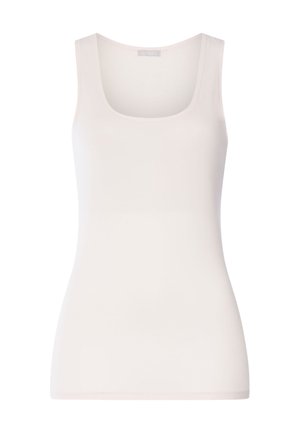 Biała dopasowana koszulka na ramiączkach z kwadratowym dekoltem, zaprojektowana dla kobiet.