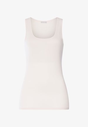 Biała dopasowana koszulka na ramiączkach z kwadratowym dekoltem, zaprojektowana dla kobiet.