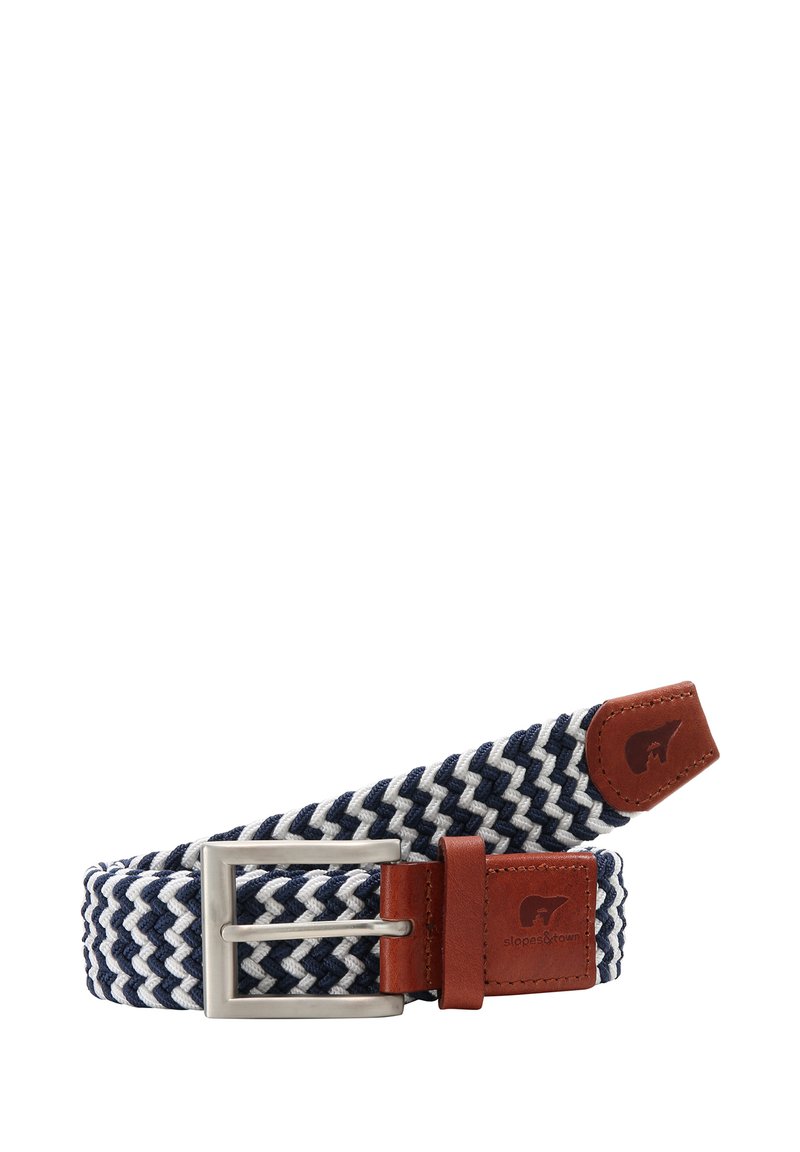 Slopes&Town Gevlochten riem - blue/white