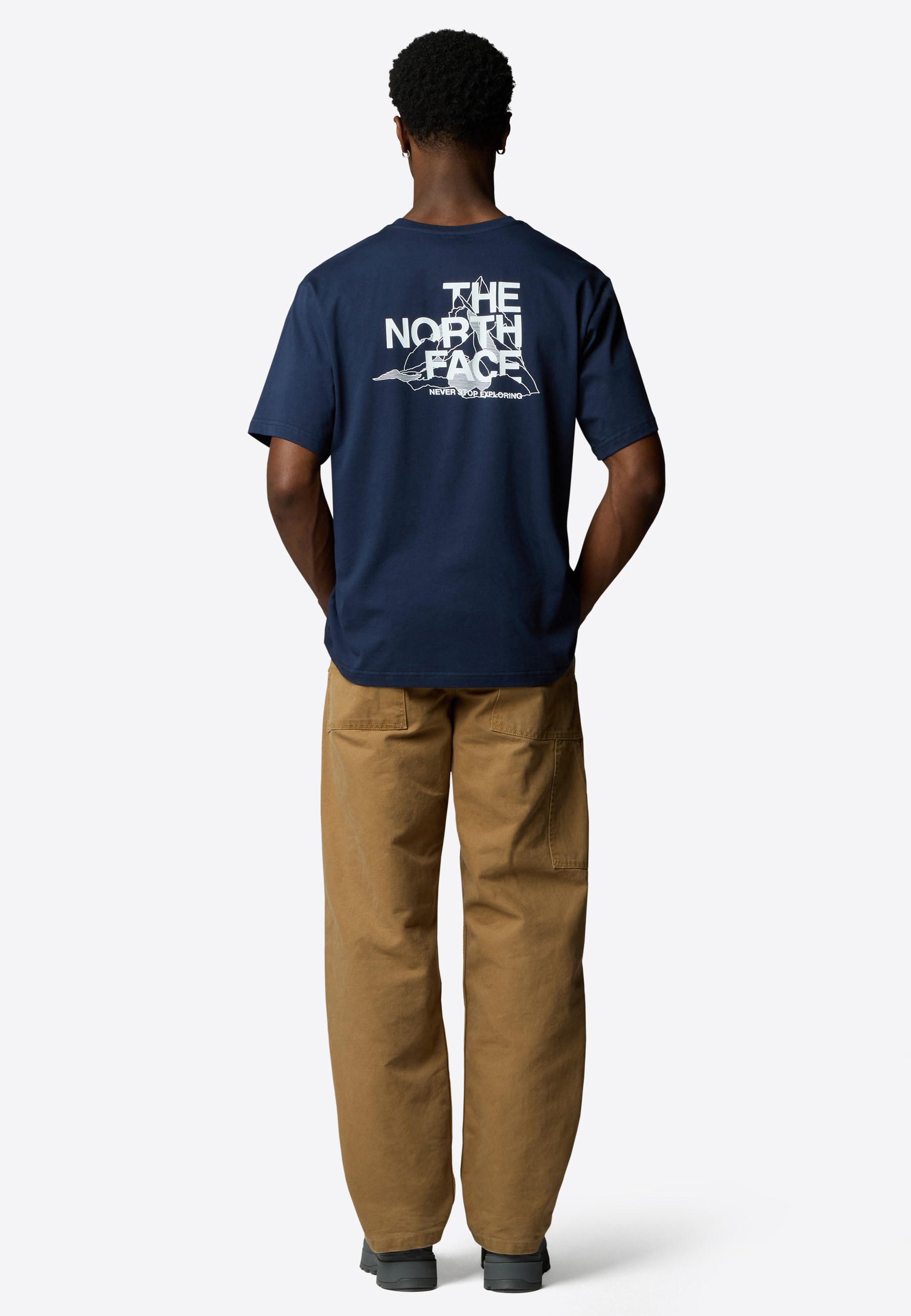 【THE NORTH FACE】新作 Mountain Sketch Tシャツ/FW 英国発 The North Face - T-shirt z nadrukiem/biały - Zalando.pl