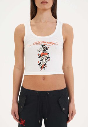 Ed Hardy DEATH BEFORE  - Top - white