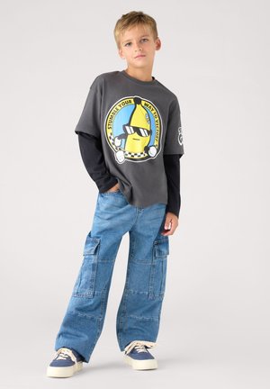 Terranova, PANTALONE JEANS LUNGO TINTA UNITA - Jeans baggy - blu denim medio