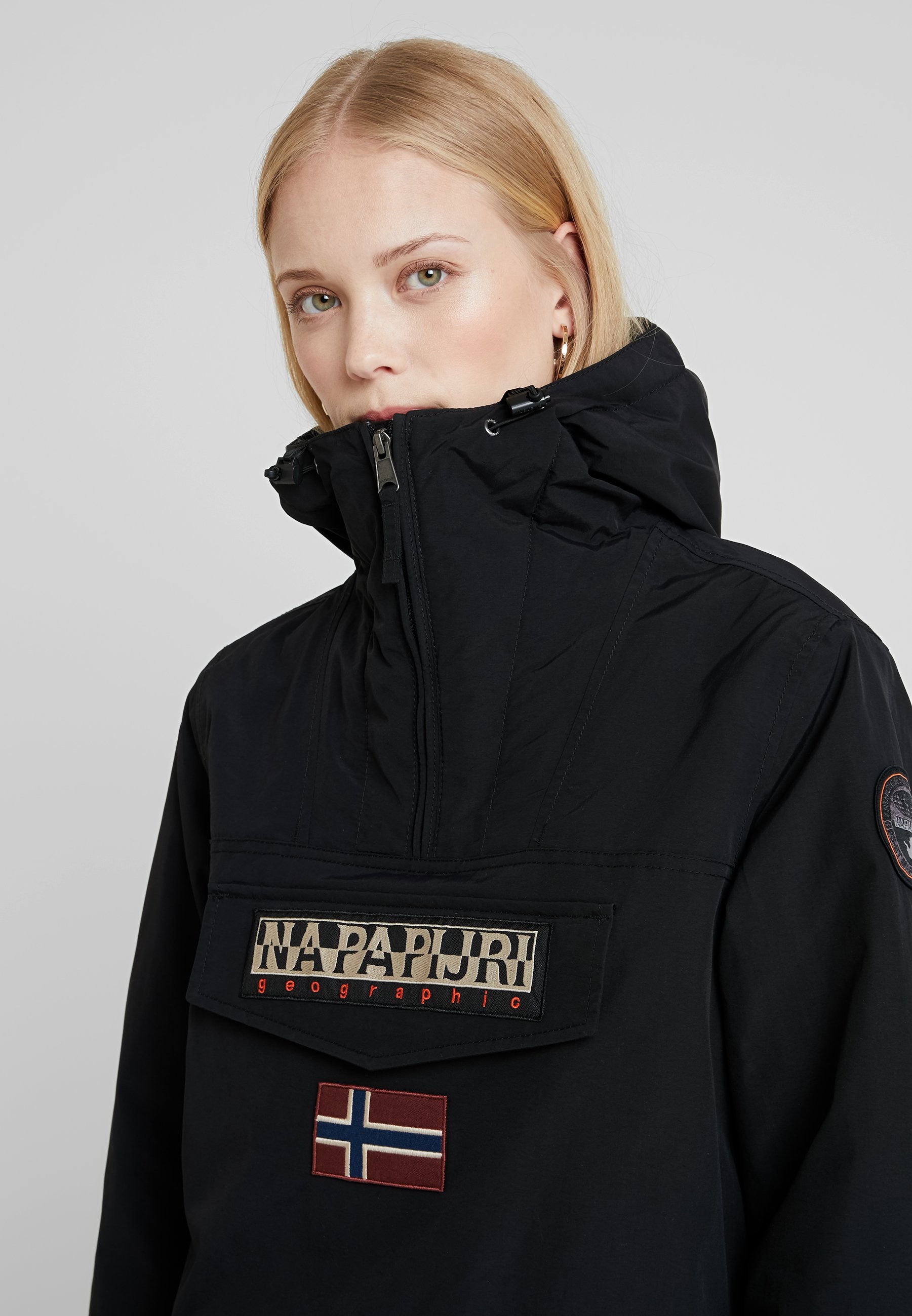 Napapijri RAINFOREST Windbreaker blackschwarz Napapijri RAINFOREST Windbreaker blackschwarz