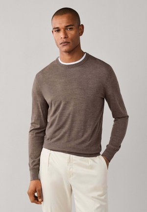 Hackett London, HACKETT LONDON JUMPER ESS MERINO CREW - Jersey de punto - putty beige