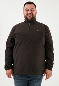 PLUS SIZE - Pulover din fleece - brown
