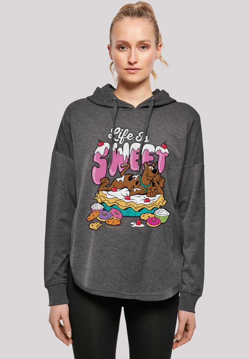 F4NT4STIC SCOOBY DOO LIFE IS SWEET - Jersey con capucha - charcoal