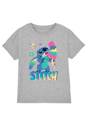 STITCH GRADIENT ICE CREAM - Print T-shirt - mottled grey