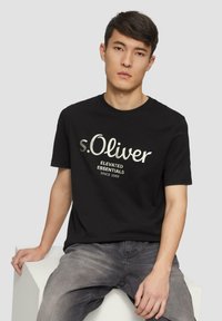s.Oliver T-Shirt print - schwarz