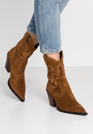 Cowboy-/Bikerstiefelette - cognac