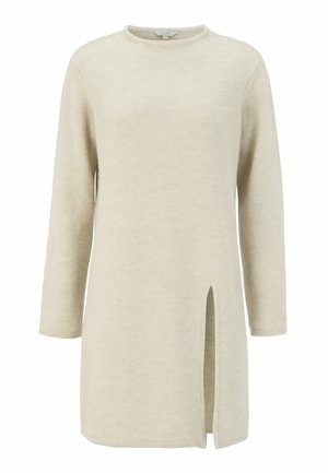 WITH VENT - Strickpullover - light beige melange