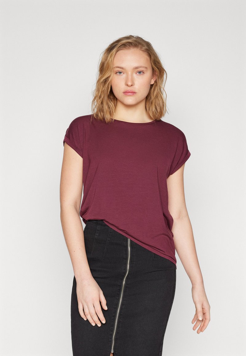 Vero Moda VMAVA PLAIN - Paprasti marškinėliai - port royale