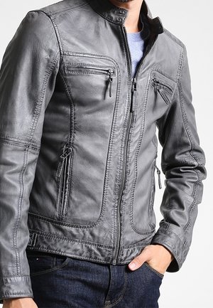Leren jas - grey