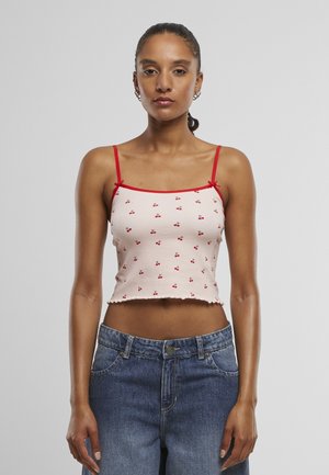 Urban Classics, LADIES SEAMLESS SHORT TANKTOP - Débardeur - redcherry