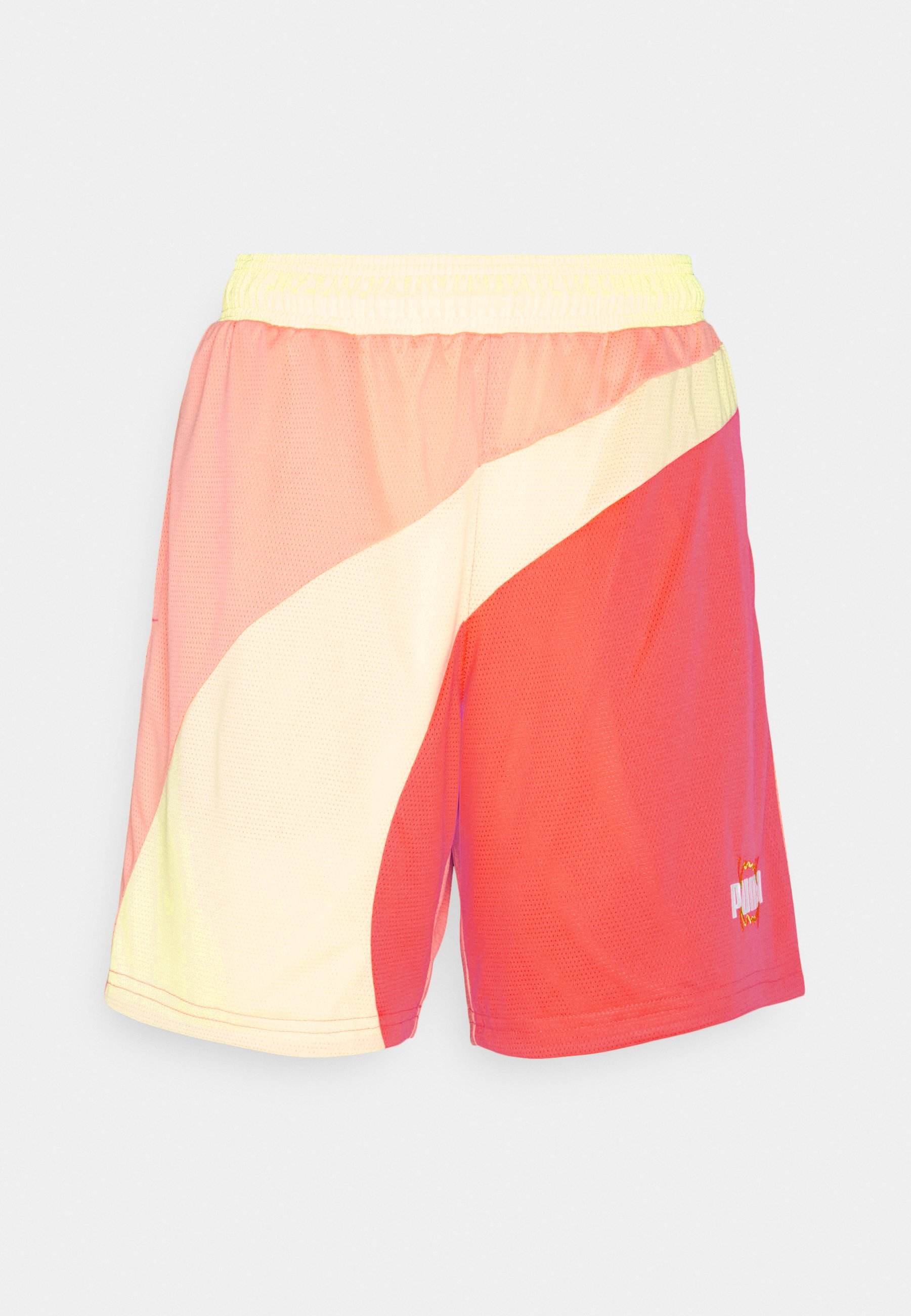 orange puma shorts