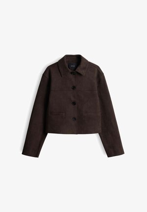 OPUS, RELAXED FIT - Kunstlederjacke - affogato
