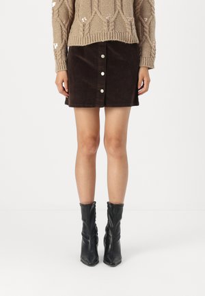 VMETTA SHORT SKATER SKIRT - Mini skirt - chocolate torte