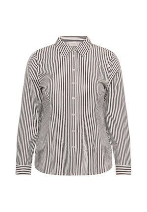 Kaffe Curve, KCGIULY SHIRT - Chemisier - white coffee bean stripe