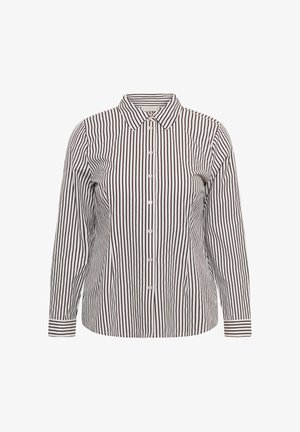 Kaffe Curve, KCGIULY SHIRT - Chemisier - white coffee bean stripe