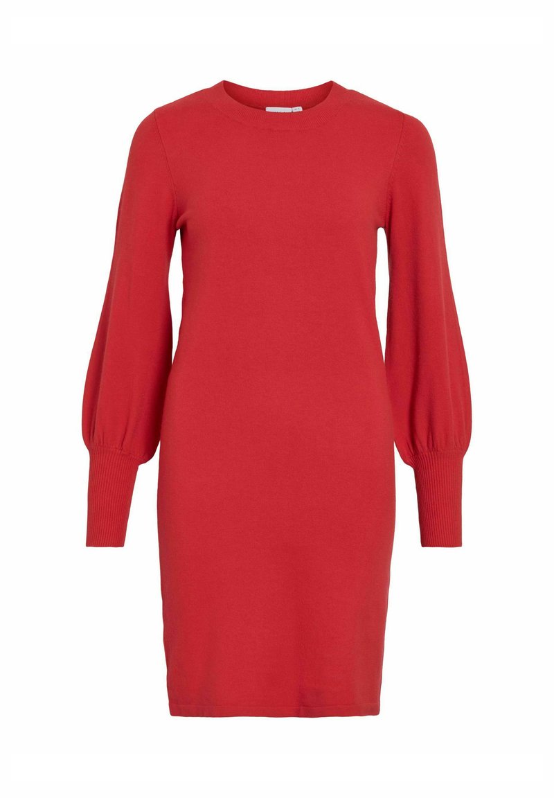 VILA MIDI VIKERRY Strickkleid mars red/rot