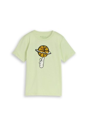 MIT WENDEPAILLETTEN - T-Shirt print - frozen lime green