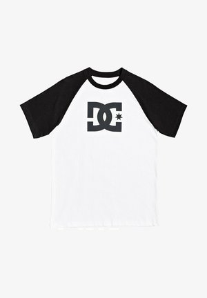 STAR RAGLAN - T-shirt print - white/black