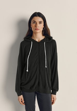 American Vintage Športna jopa s kapuco na zadrgo - carbone chine