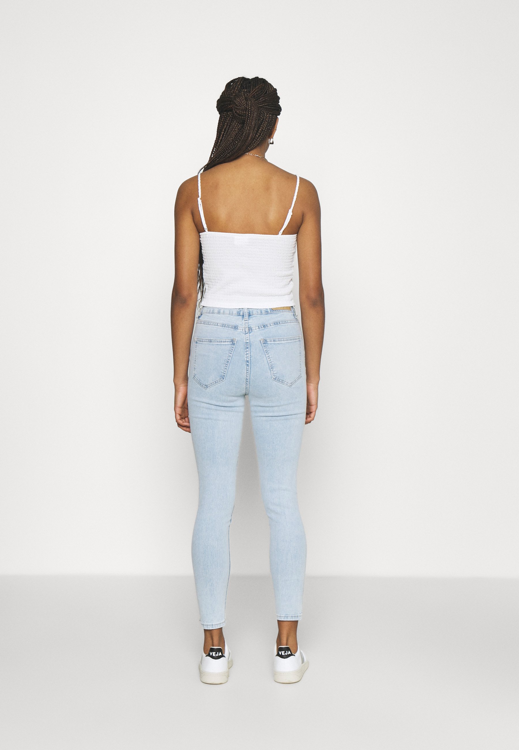 Women HIGH RISE CROPPED - Jeans Skinny Fit - addis blue Women HIGH RISE CROPPED - Jeans Skinny Fit - addis blue