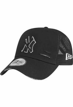 TRUCKER  DISTRESSED NEW YORK YANKEES - Cap - black white