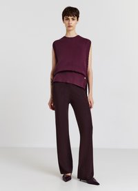 Calliope Pantaloni - marrone scuro melange