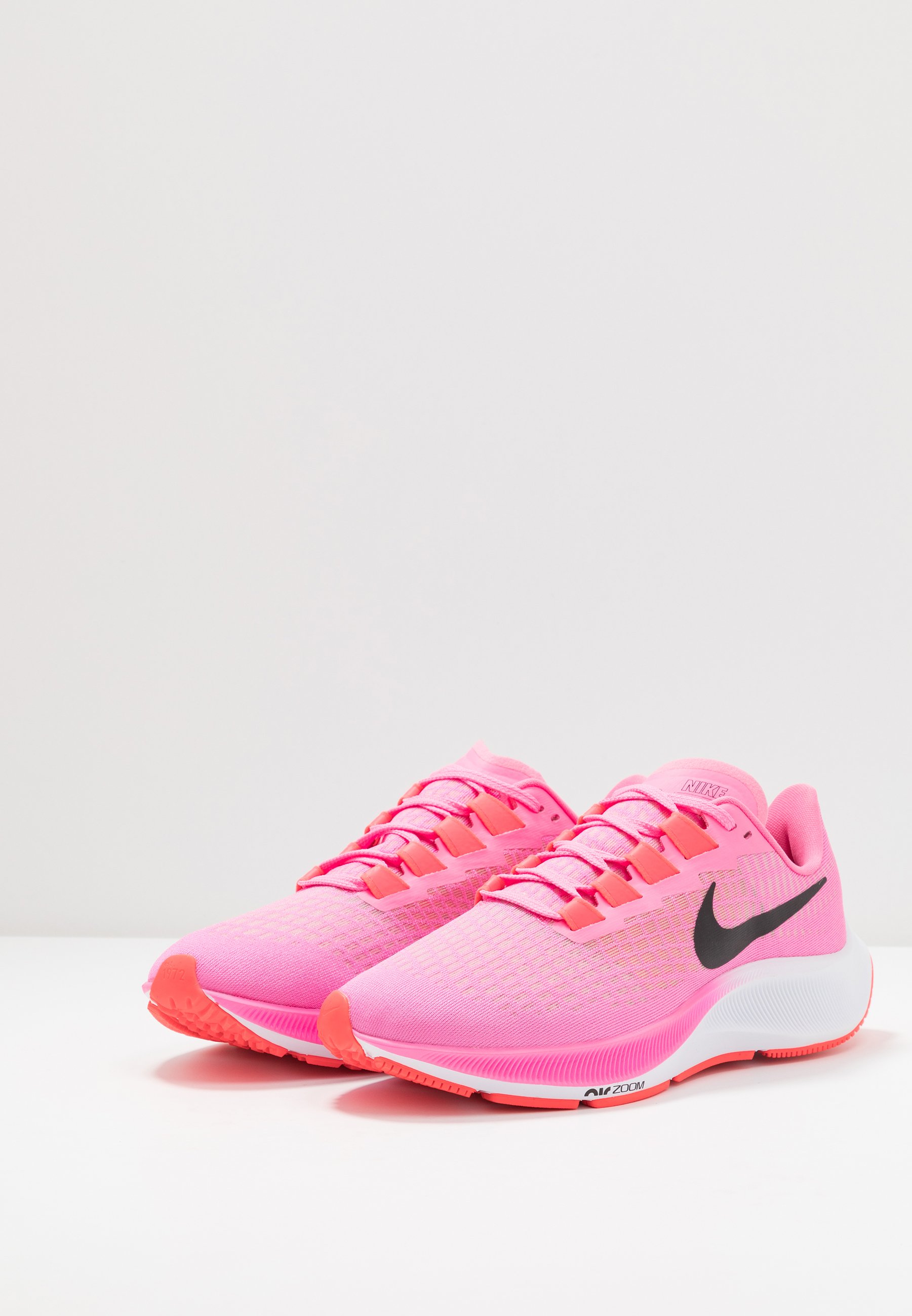 Nike Performance AIR ZOOM PEGASUS 37 - Hardloopschoenen neutraal - pink  glow/black/platinum violet/white/donkerroze - Zalando.nl
